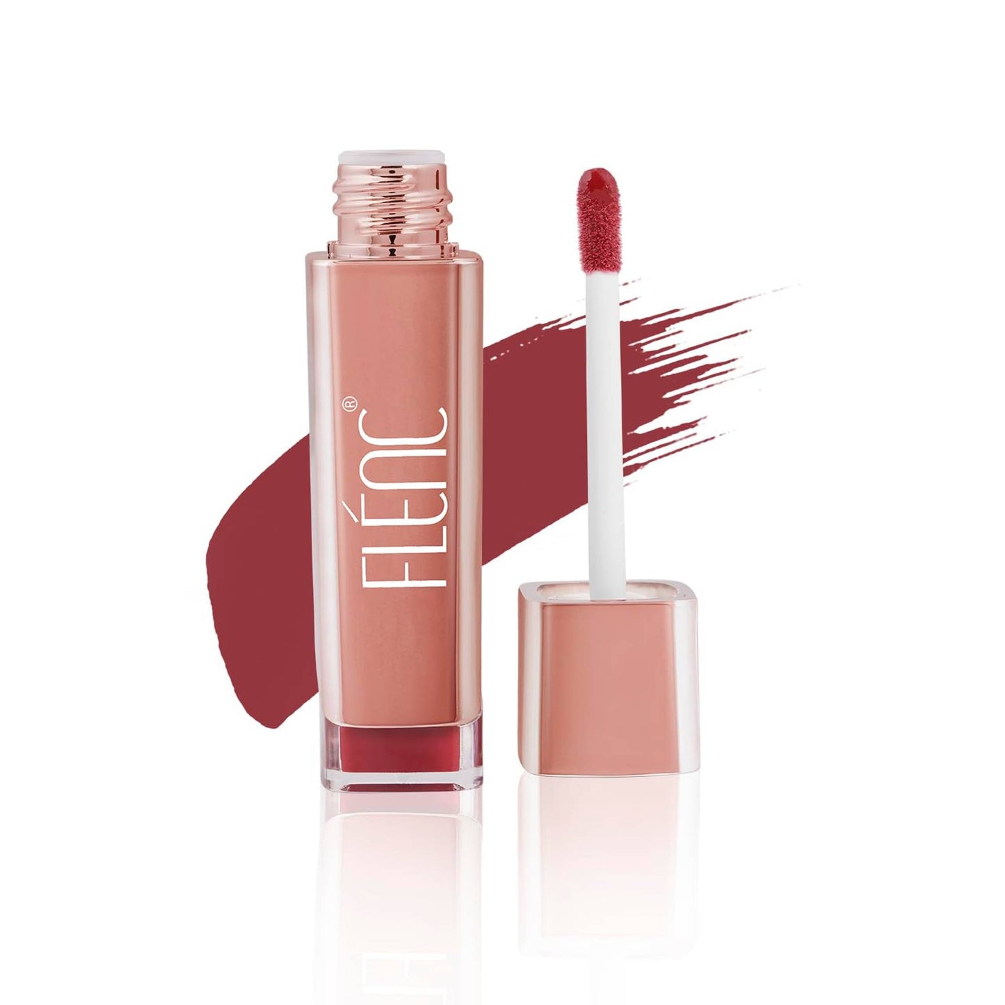 FLENC Shiny Finish & Long Lasting Lip Gloss With Tint - Blood Red