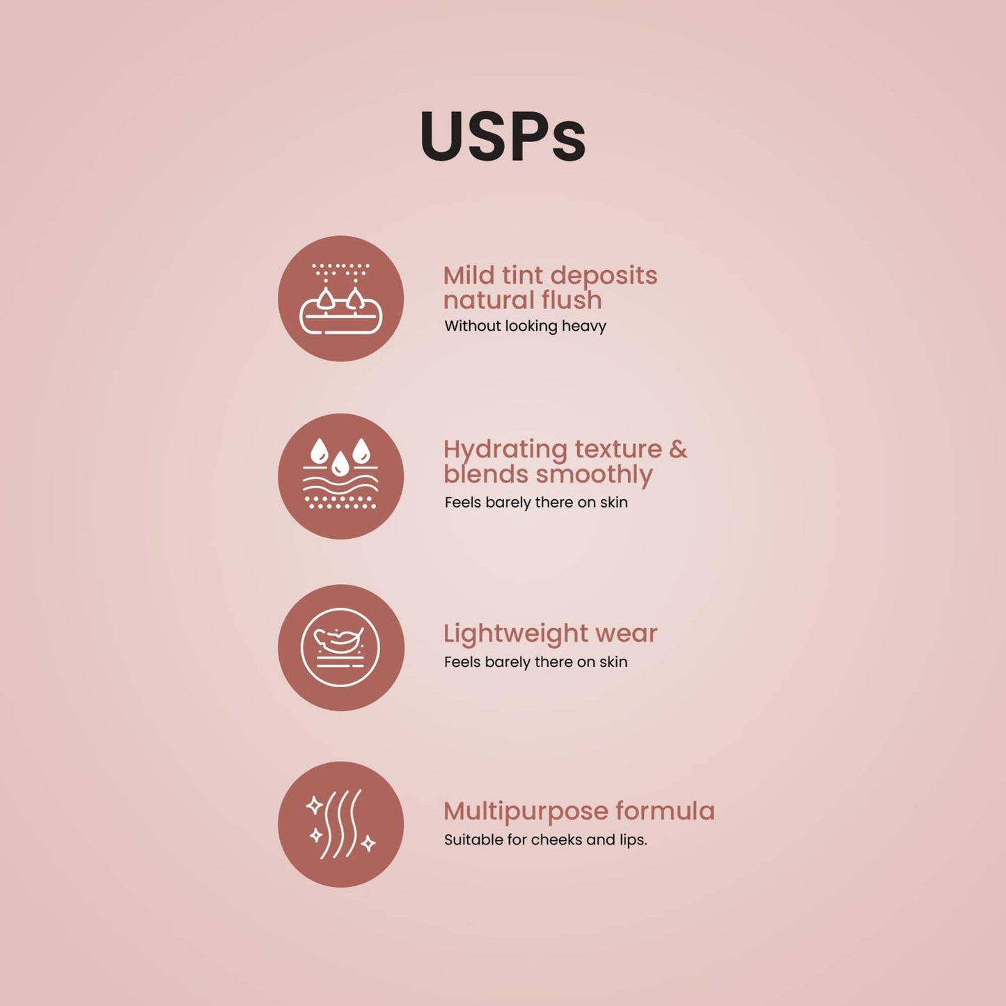 FLENC Luminous Liquid Blush & Lip Tint For A Natural Flush Cheeky Glow Tint - Peony Pink