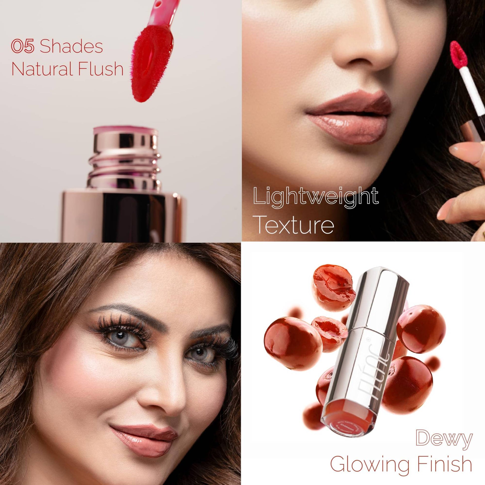 FLENC Luminous Liquid Blush & Lip Tint For A Natural Flush Cheeky Glow Tint - Crimson
