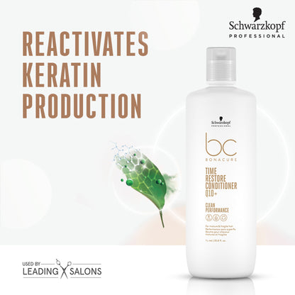Schwarzkopf Professional Bonacure Time Restore Conditioner With Q10+ - For Mature Hair