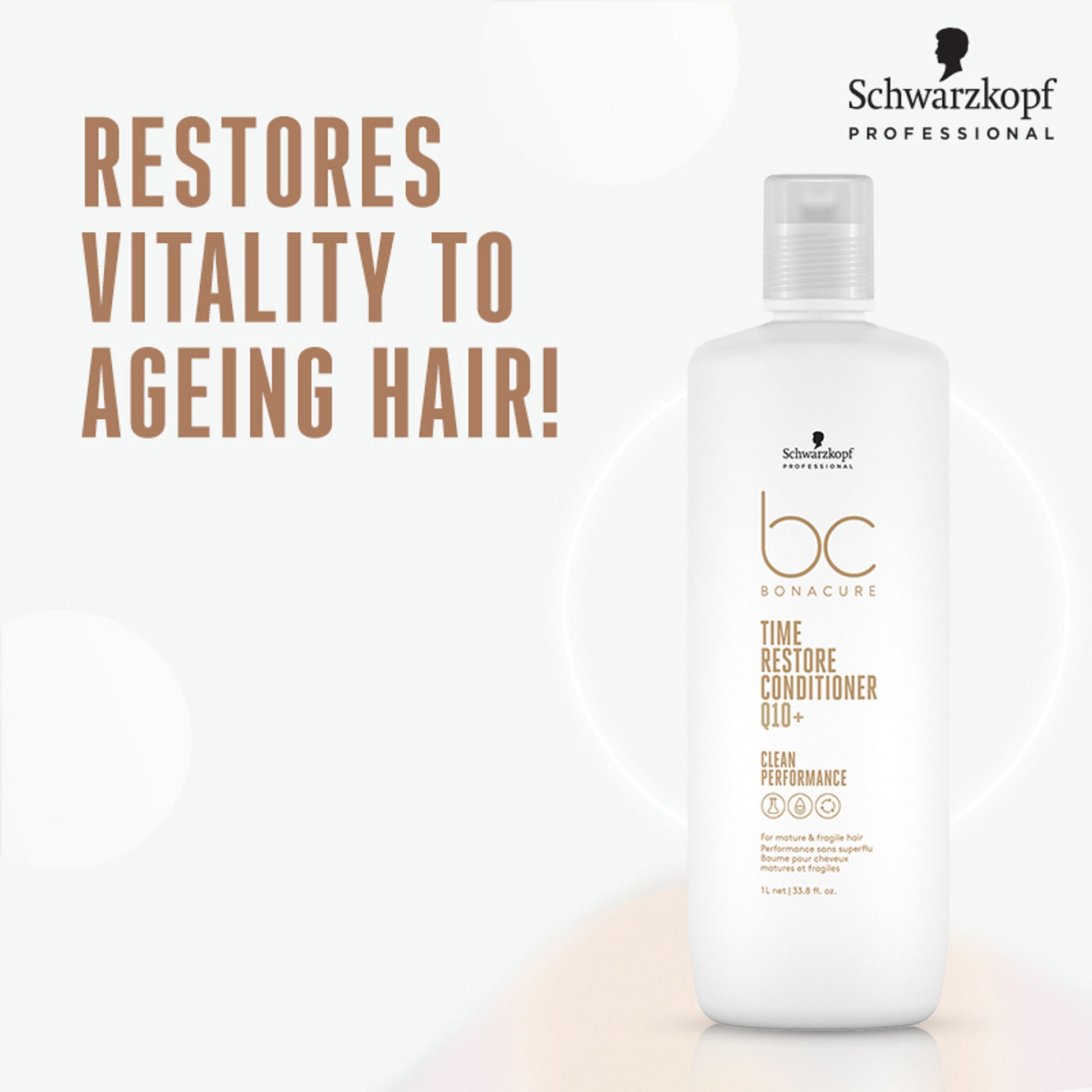Schwarzkopf Professional Bonacure Time Restore Conditioner With Q10+ - For Mature Hair