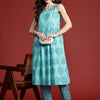 Dhiyona IE Floral Printed Pure Cotton Kurta with Trousers