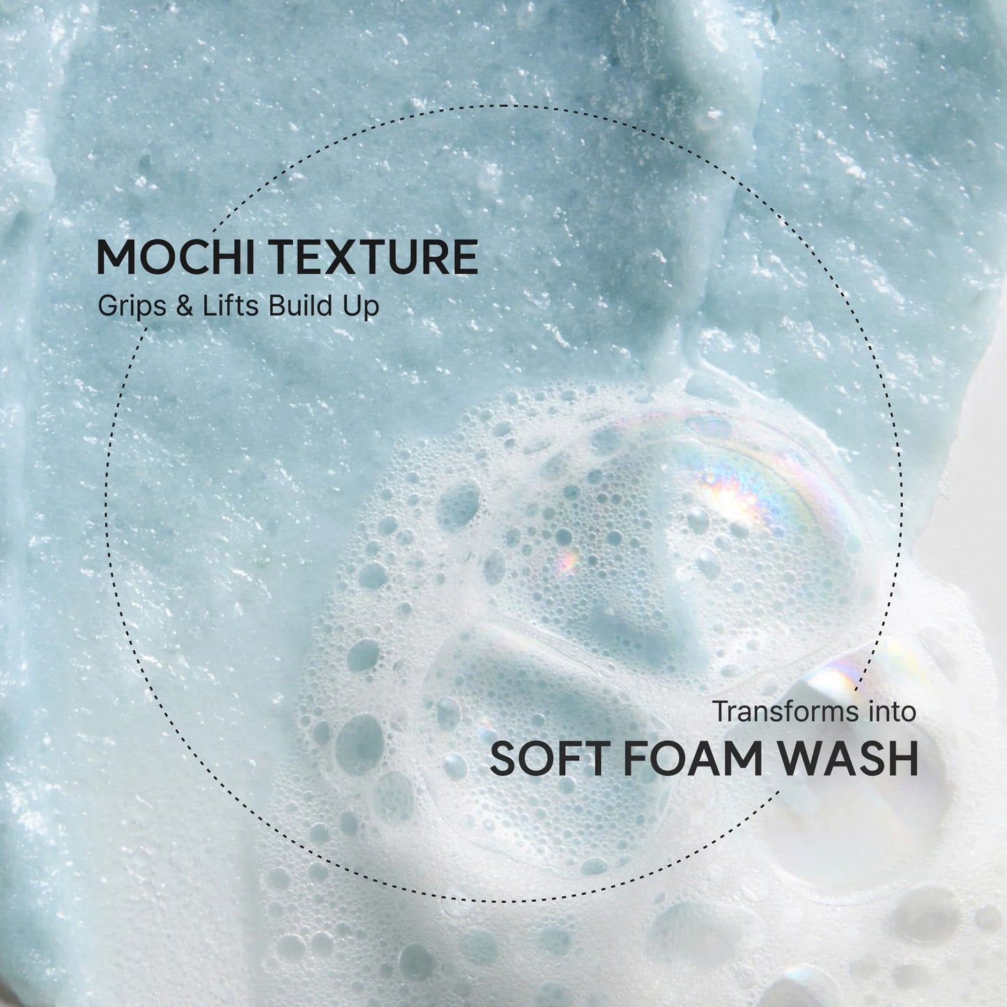 Arencia Fresh Blue Hyssop Rice Mochi Cleanser - Gentle Exfoliating Pore Care Korean Double Cleanser