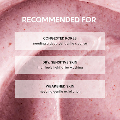 Arencia Fresh Rosehip Rice Mochi Cleanser - All-In-One Cleanser, Mask & Makeup Remover for Dull Skin