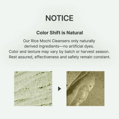 Arencia Fresh Green Rice Mochi Cleanser - Korean Cleanser, Mask & Makeup Remover, Reduces Blackheads