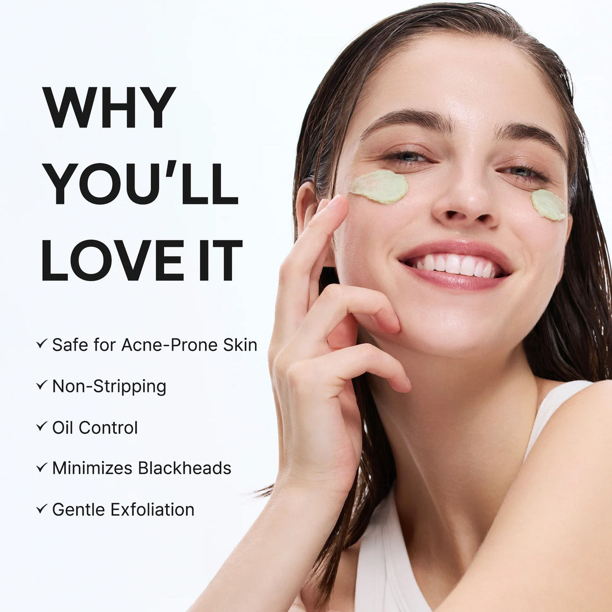 Arencia Fresh Green Rice Mochi Cleanser - Korean Cleanser, Mask & Makeup Remover, Reduces Blackheads