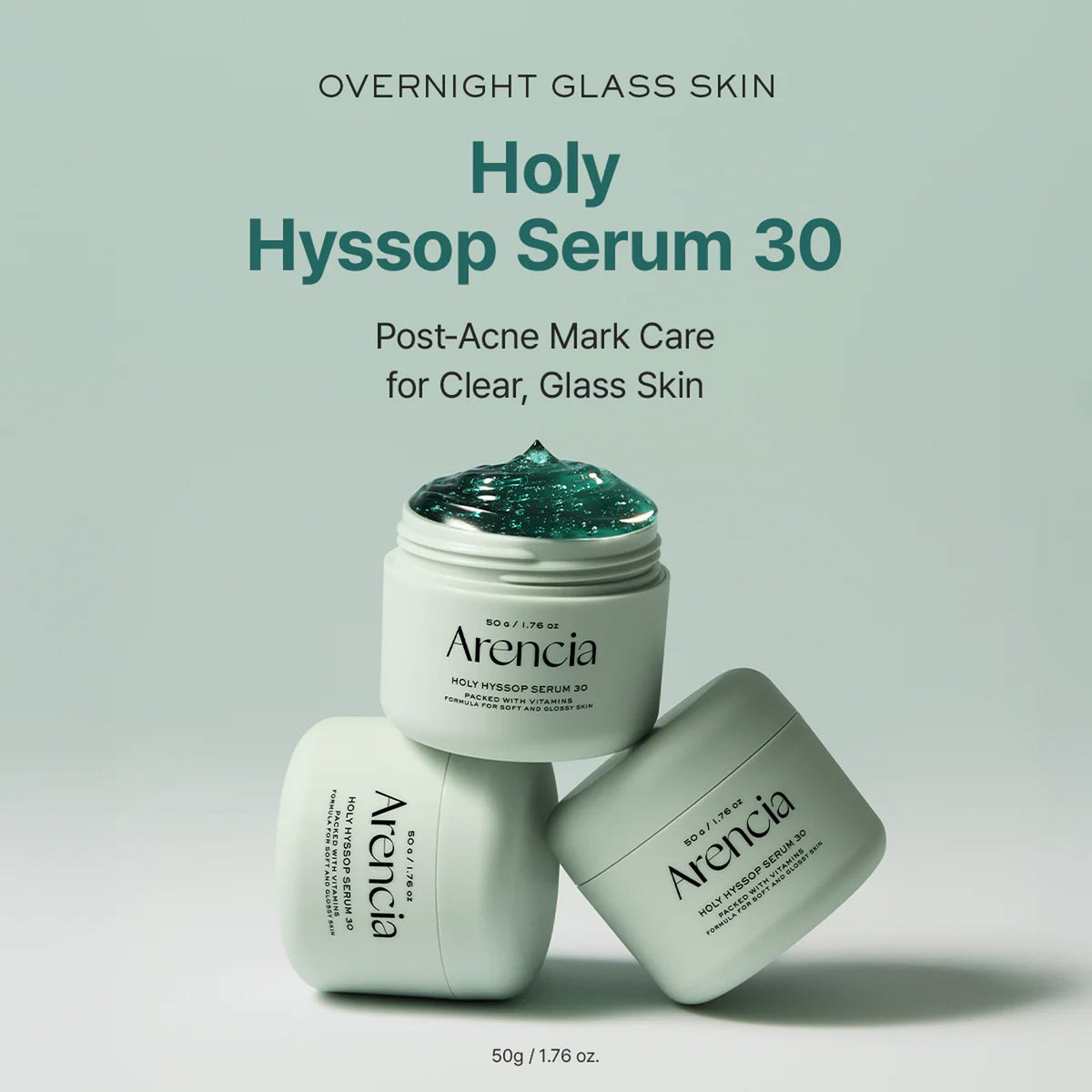 Arencia Holy Hyssop Serum 30 - Brightening Serum for Korean Glass Skin, Reduces Hyperpigmentation