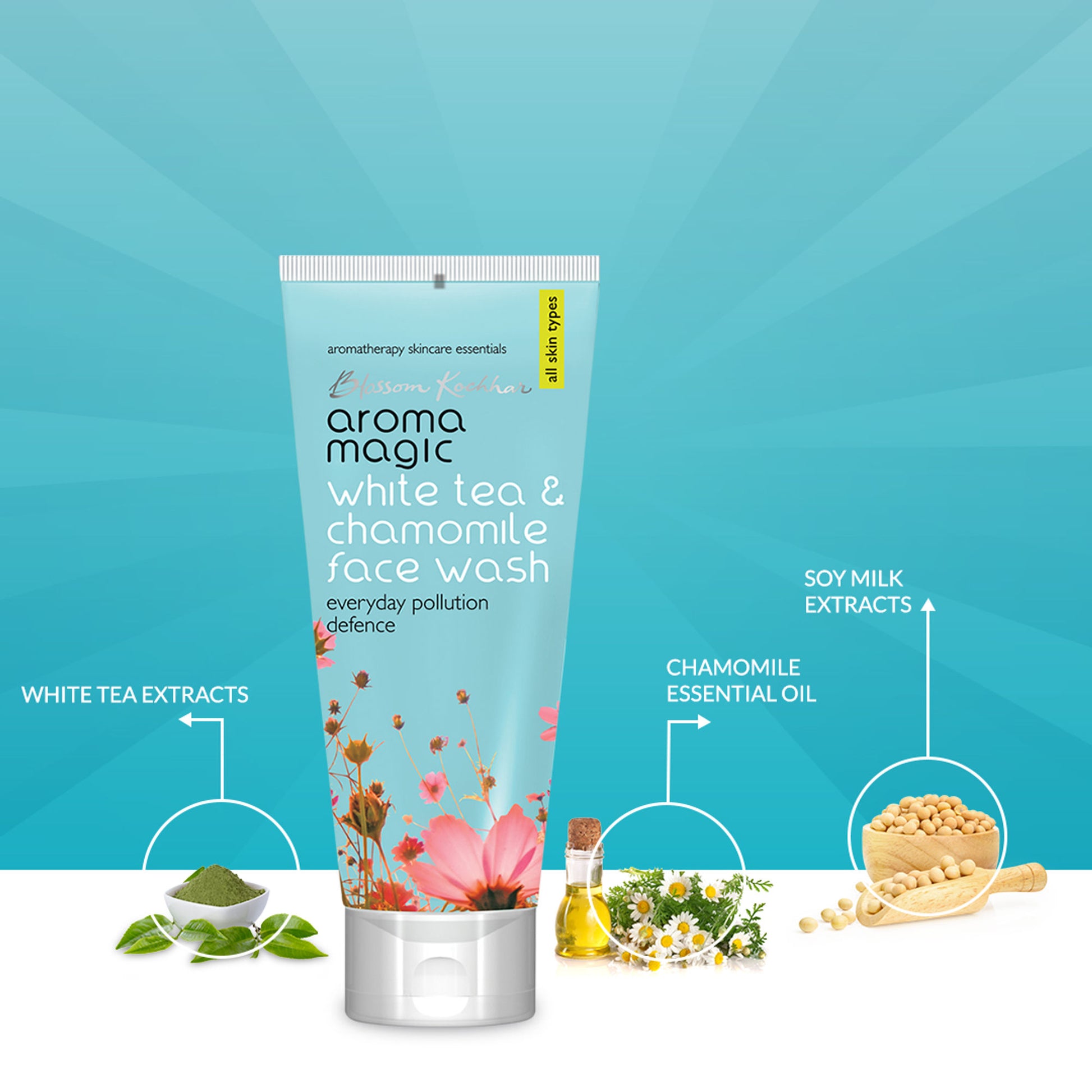 Aroma Magic White Tea & Chamomile Face Wash Everyday Pollution Defence (All Skin Types)