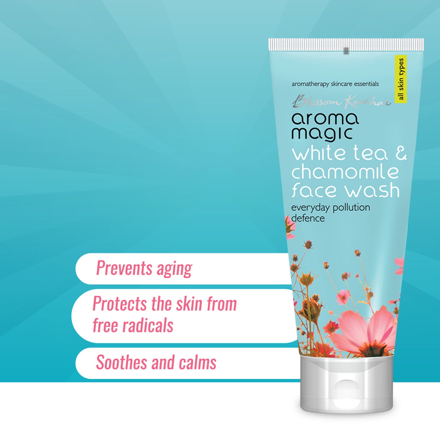 Aroma Magic White Tea & Chamomile Face Wash Everyday Pollution Defence (All Skin Types)