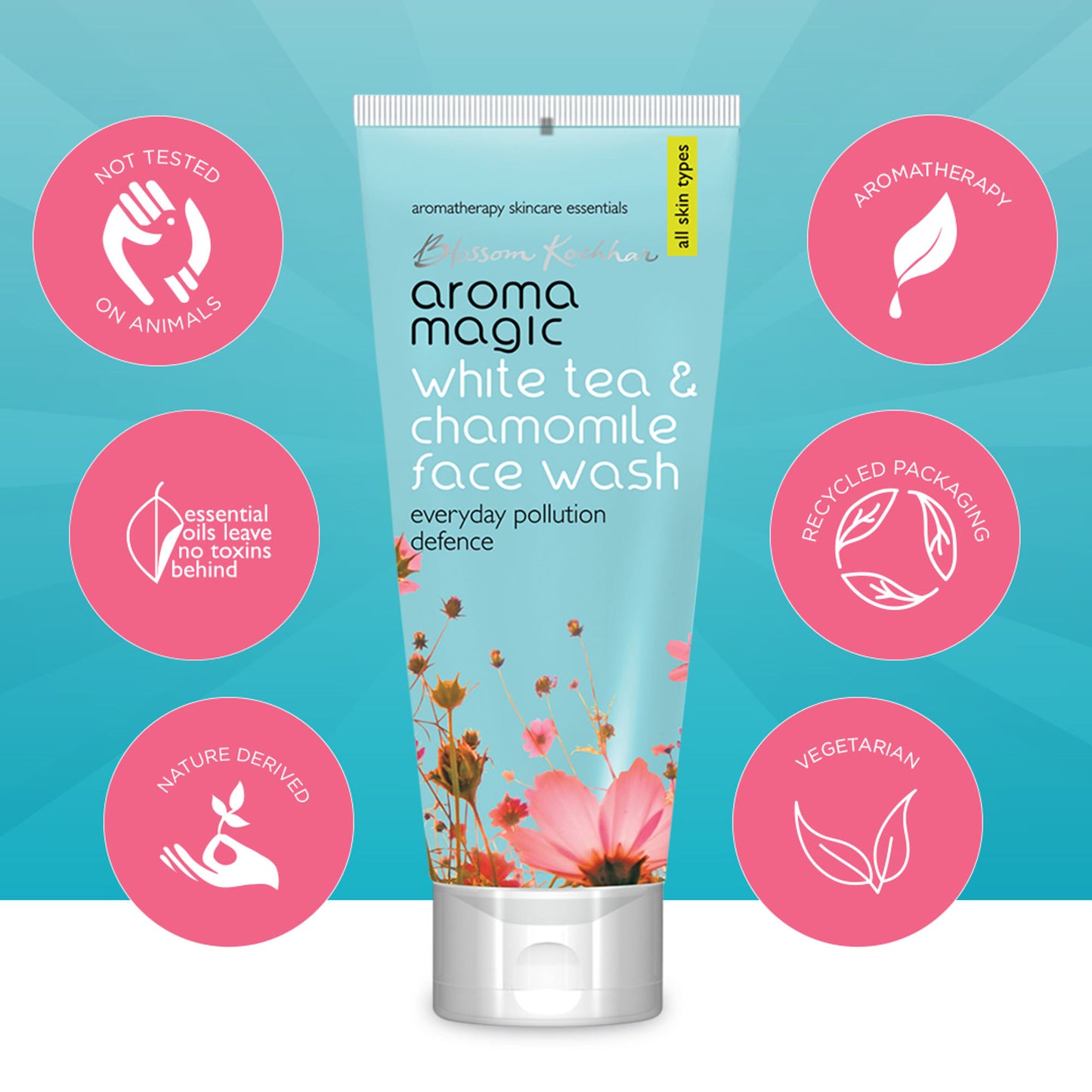 Aroma Magic White Tea & Chamomile Face Wash Everyday Pollution Defence (All Skin Types)