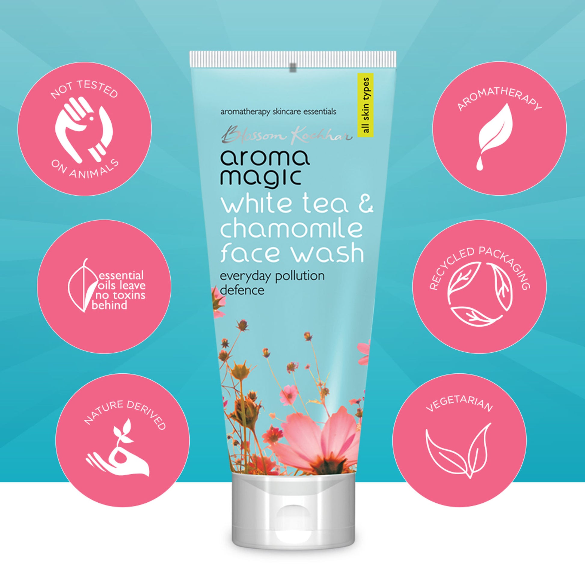 Aroma Magic White Tea & Chamomile Face Wash Everyday Pollution Defence (All Skin Types)