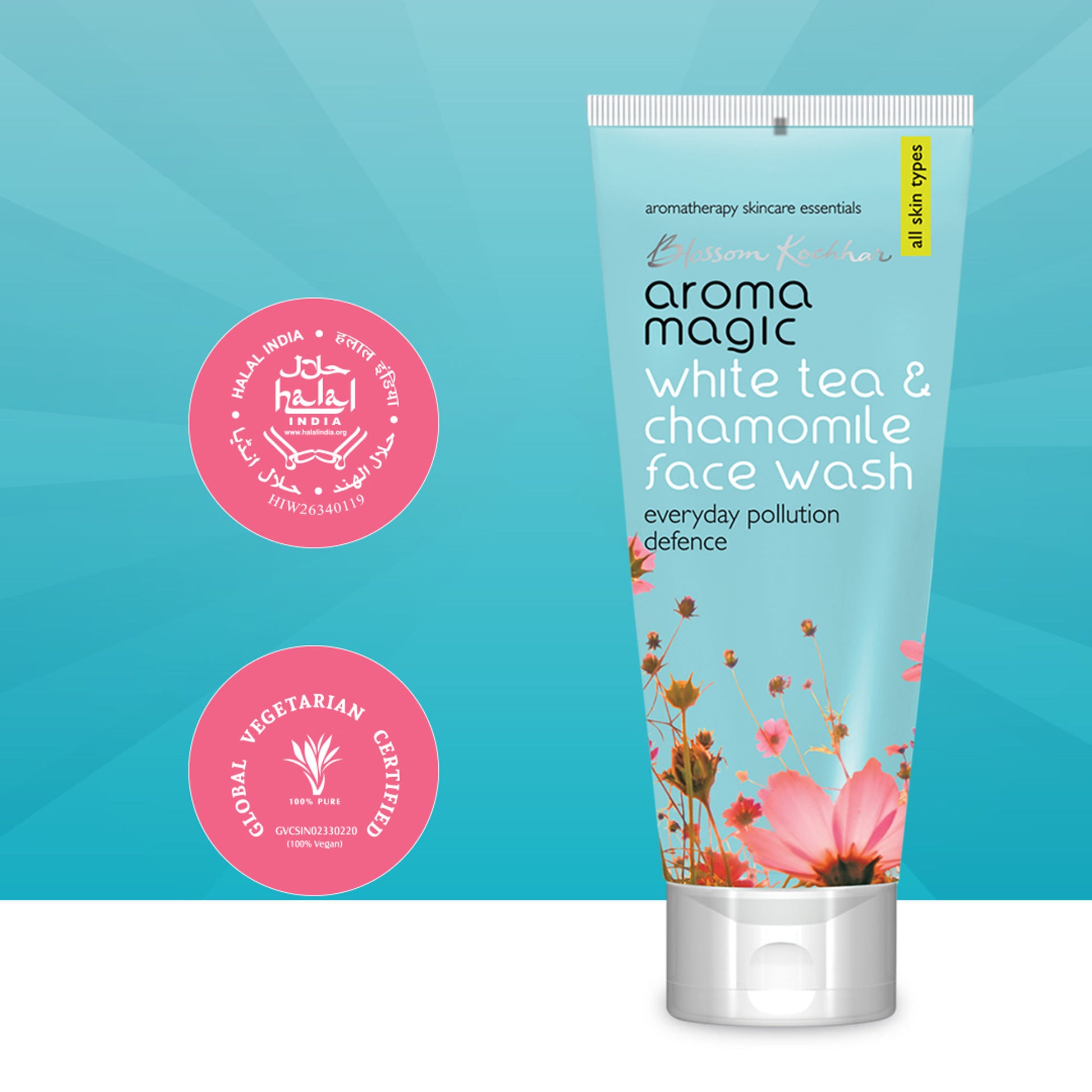Aroma Magic White Tea & Chamomile Face Wash Everyday Pollution Defence (All Skin Types)