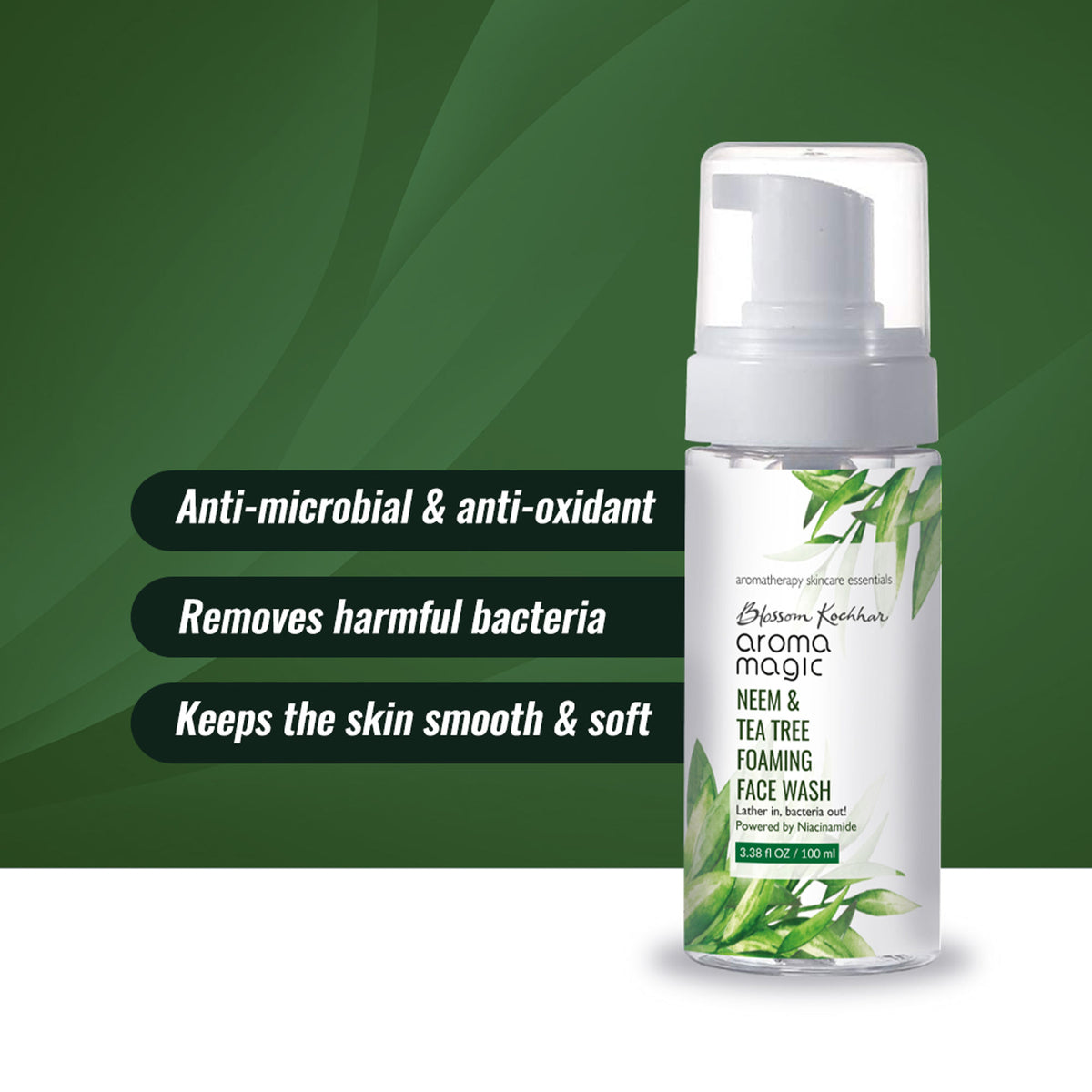 Aroma Magic Neem & Tea Tree Foaming Face Wash Powered By Niacinamide