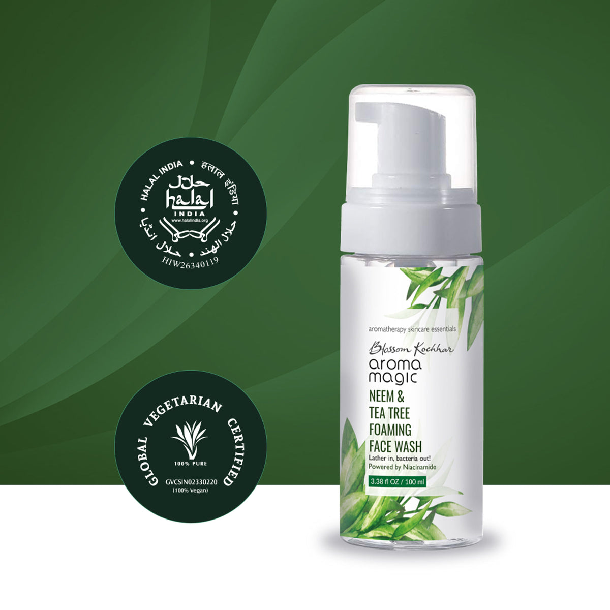 Aroma Magic Neem & Tea Tree Foaming Face Wash Powered By Niacinamide