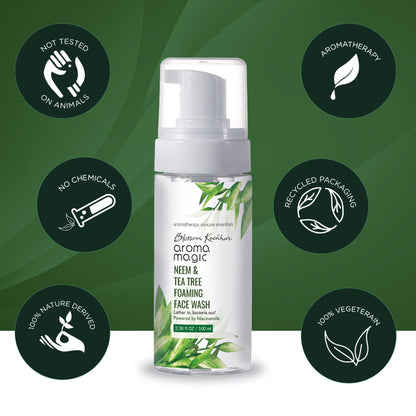 Aroma Magic Neem & Tea Tree Foaming Face Wash Powered By Niacinamide