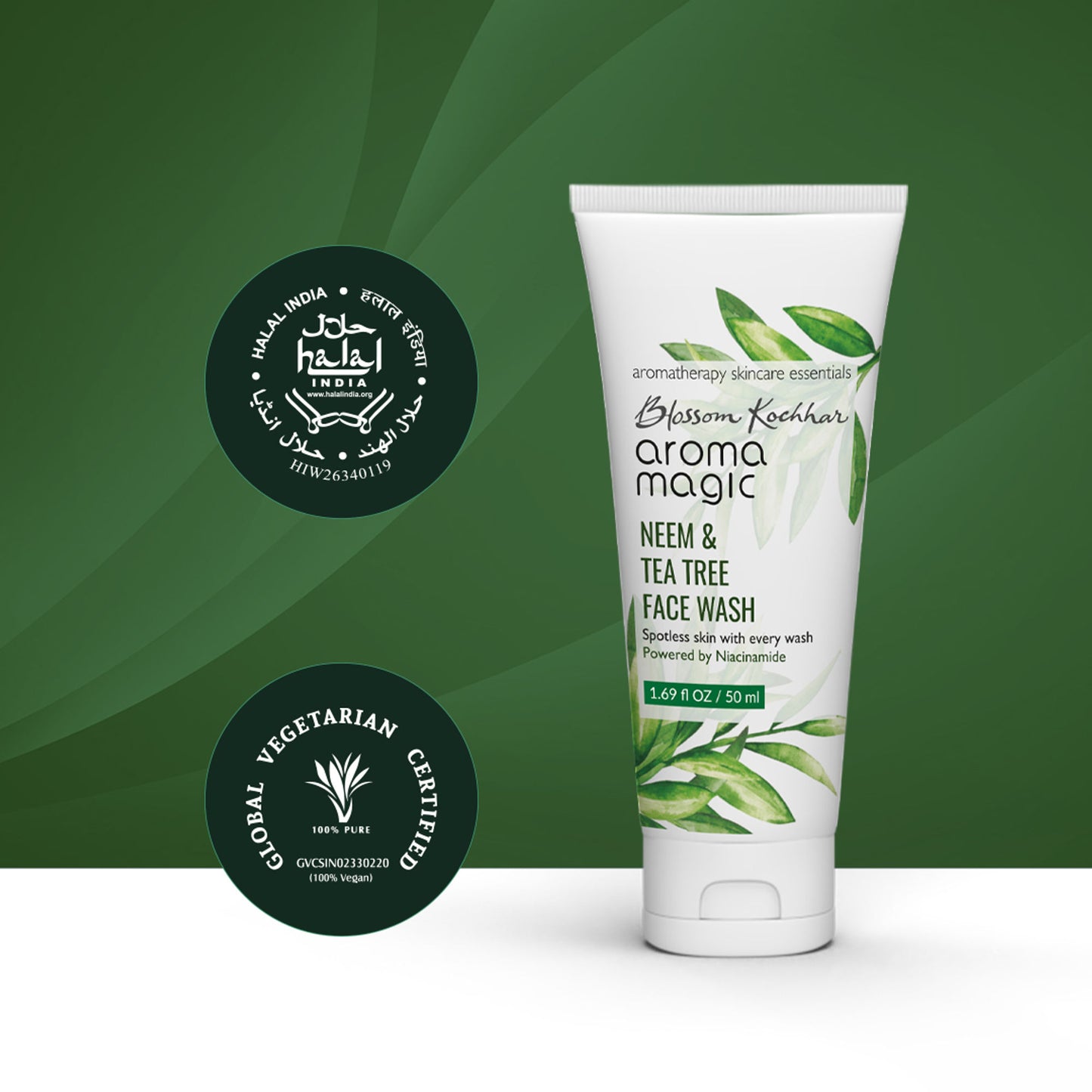 Aroma Magic Neem & Tea Tree Face Wash (Powered By Niacinamide)