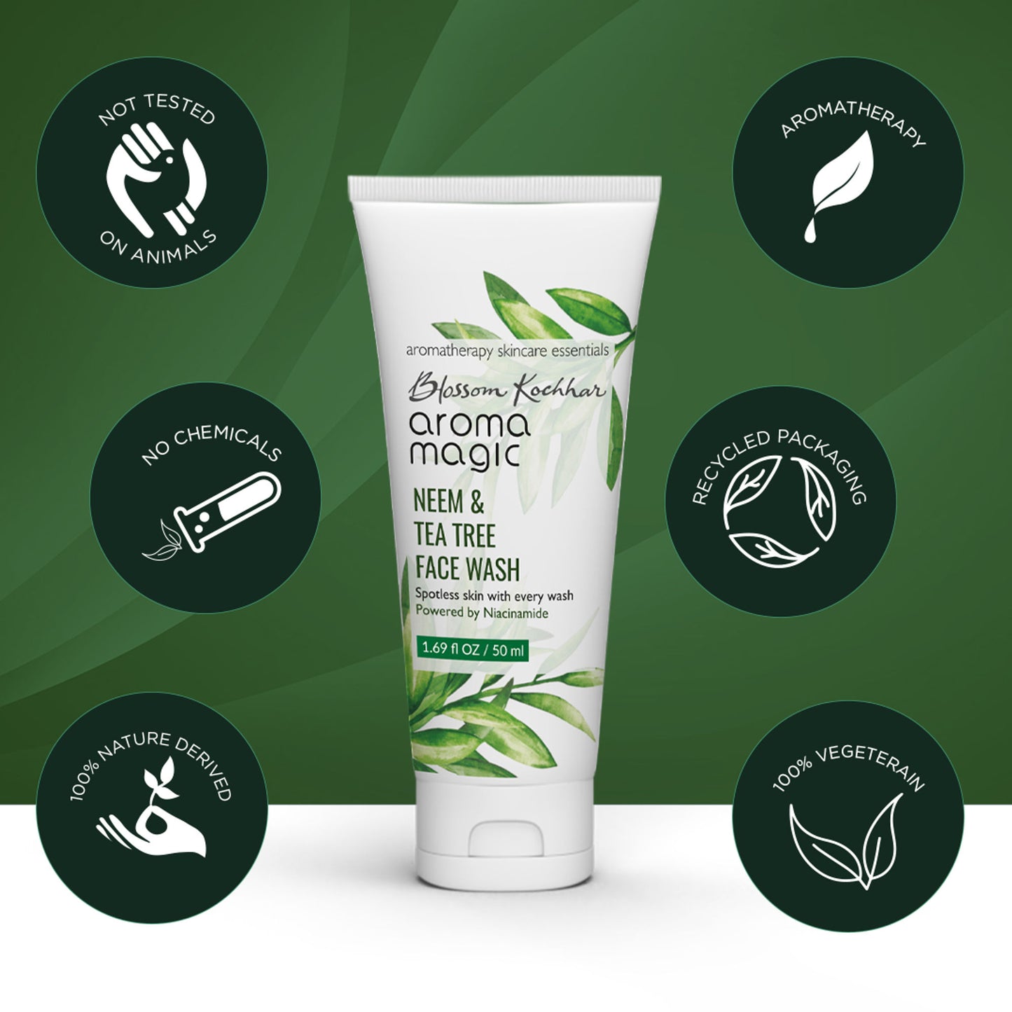 Aroma Magic Neem & Tea Tree Face Wash (Powered By Niacinamide)
