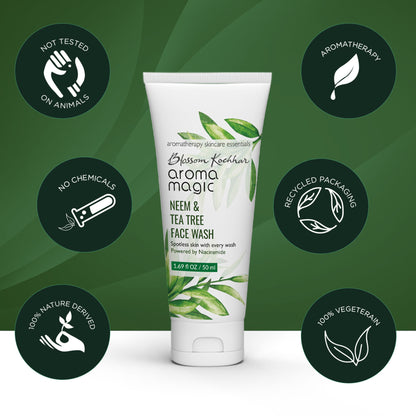 Aroma Magic Neem & Tea Tree Face Wash (Powered By Niacinamide)