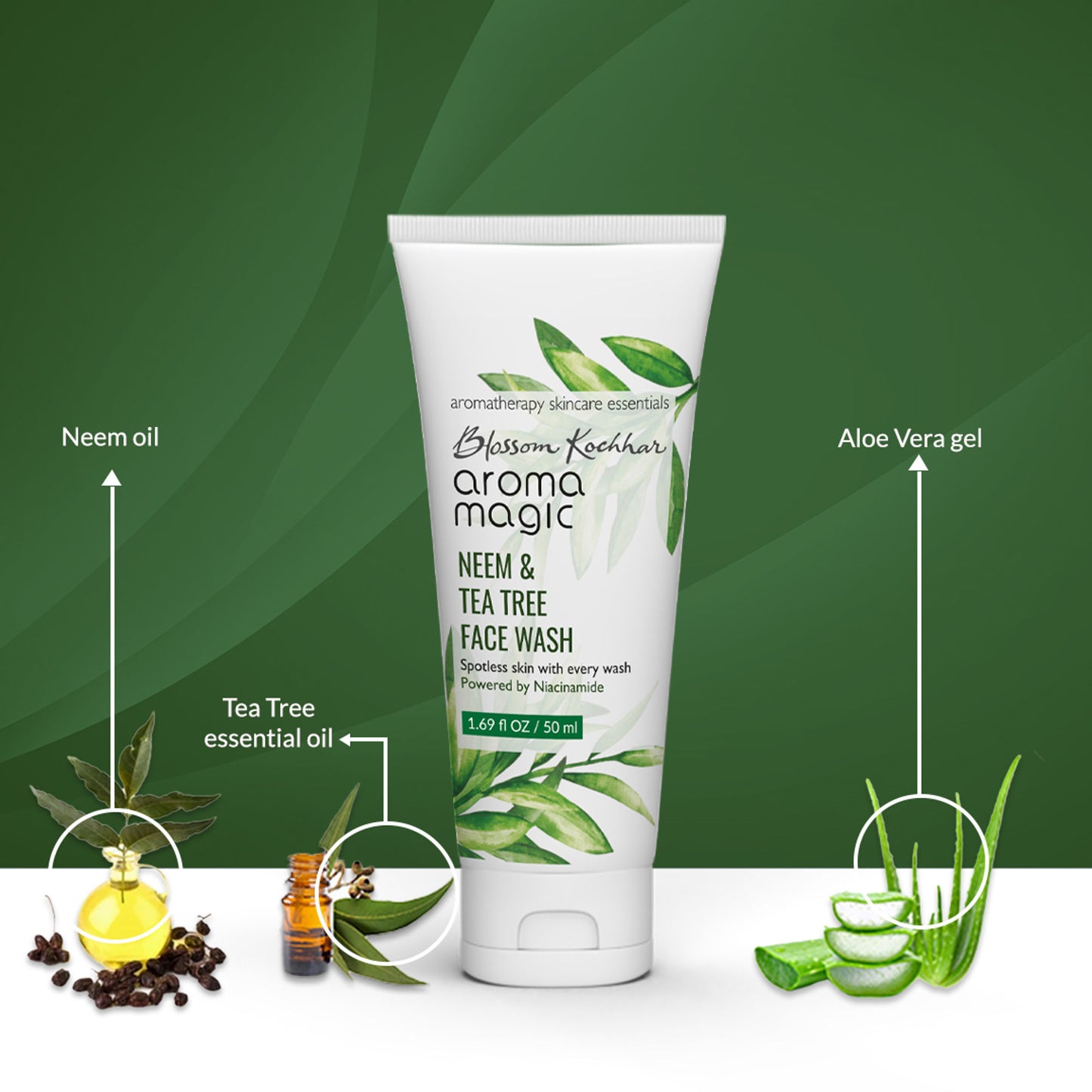 Aroma Magic Neem & Tea Tree Face Wash (Powered By Niacinamide)