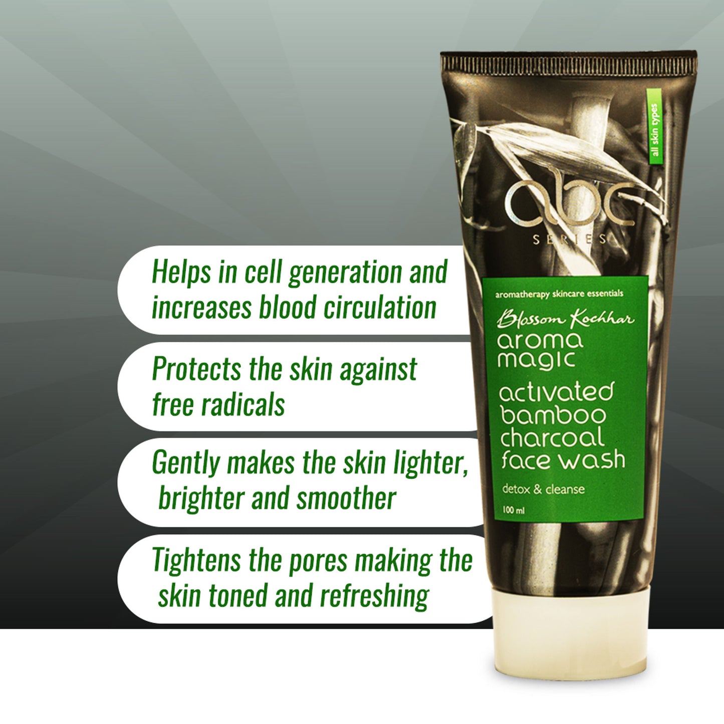 Aroma Magic Activated Bamboo Charcoal Face Wash