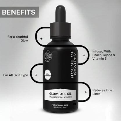 House Of Beauty Peach + Jojoba Vitamin E Super Fruit Glow Oil