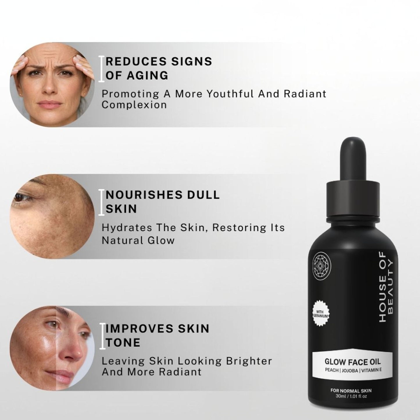 House Of Beauty Peach + Jojoba Vitamin E Super Fruit Glow Oil