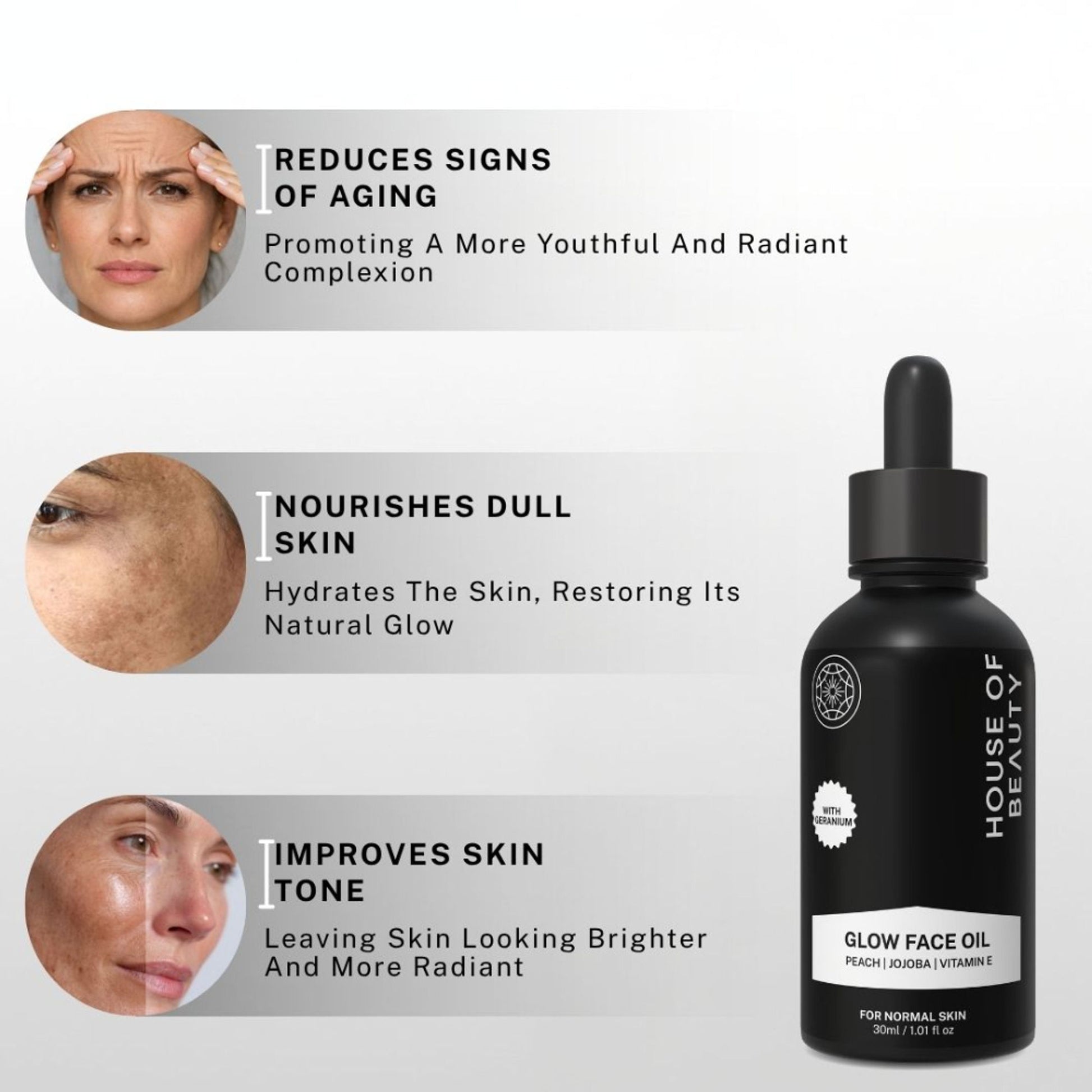 House Of Beauty Peach + Jojoba Vitamin E Super Fruit Glow Oil