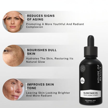 House Of Beauty Peach + Jojoba Vitamin E Super Fruit Glow Oil