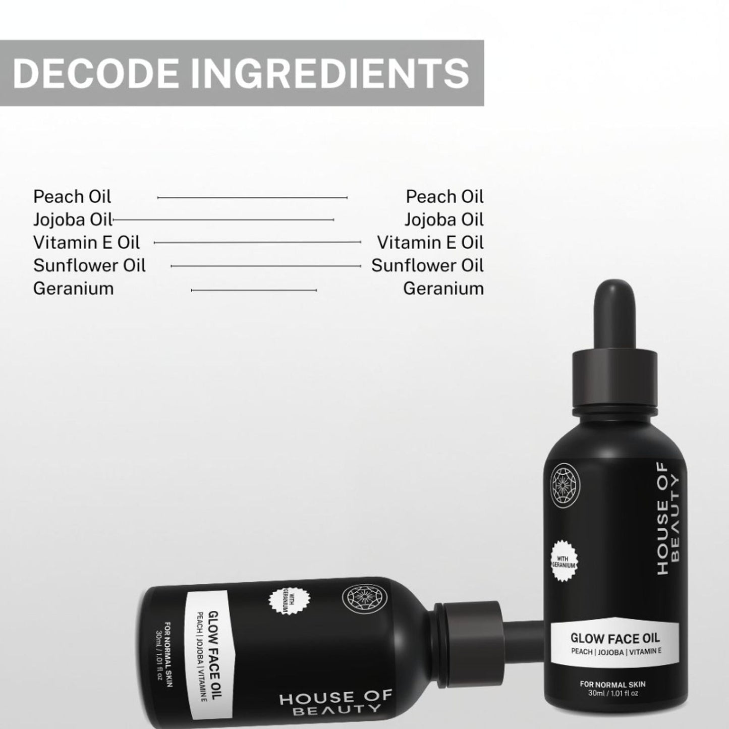 House Of Beauty Peach + Jojoba Vitamin E Super Fruit Glow Oil
