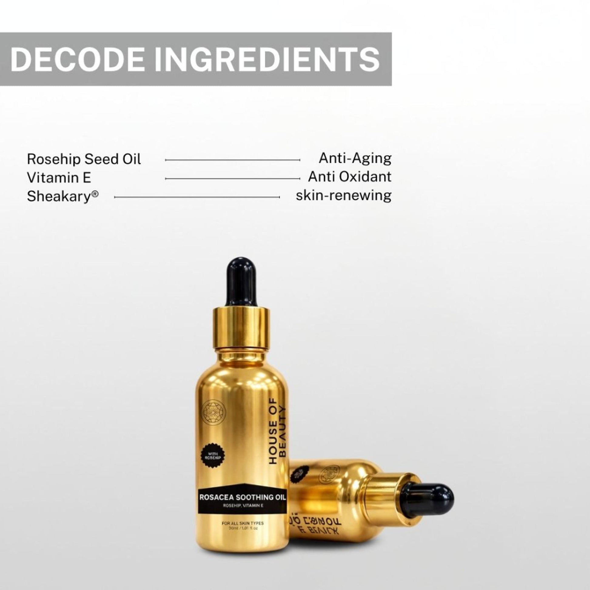 House of Beauty Rosacea Oil (Rosehip + Vitamin E)