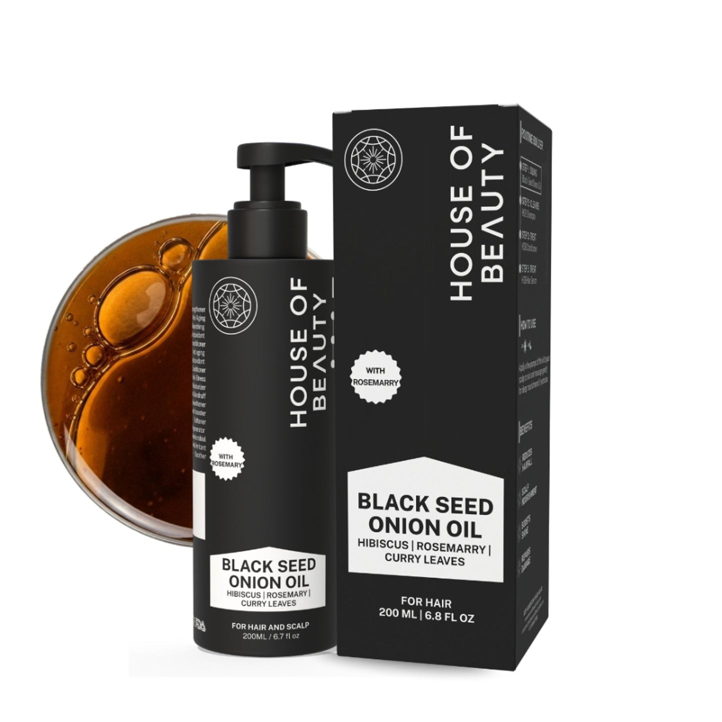 House Of Beauty Black Seed Onion Hair Oil with Hibiscus