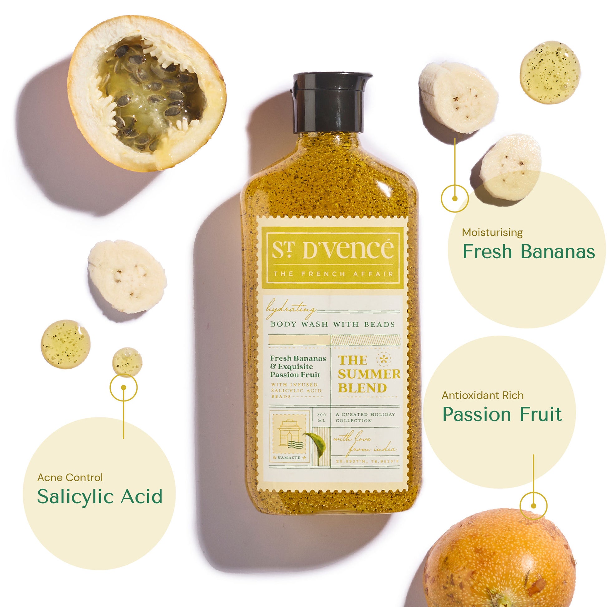 St. D'vencé The Summer Blend Body Wash With Salicylic Acid Beads