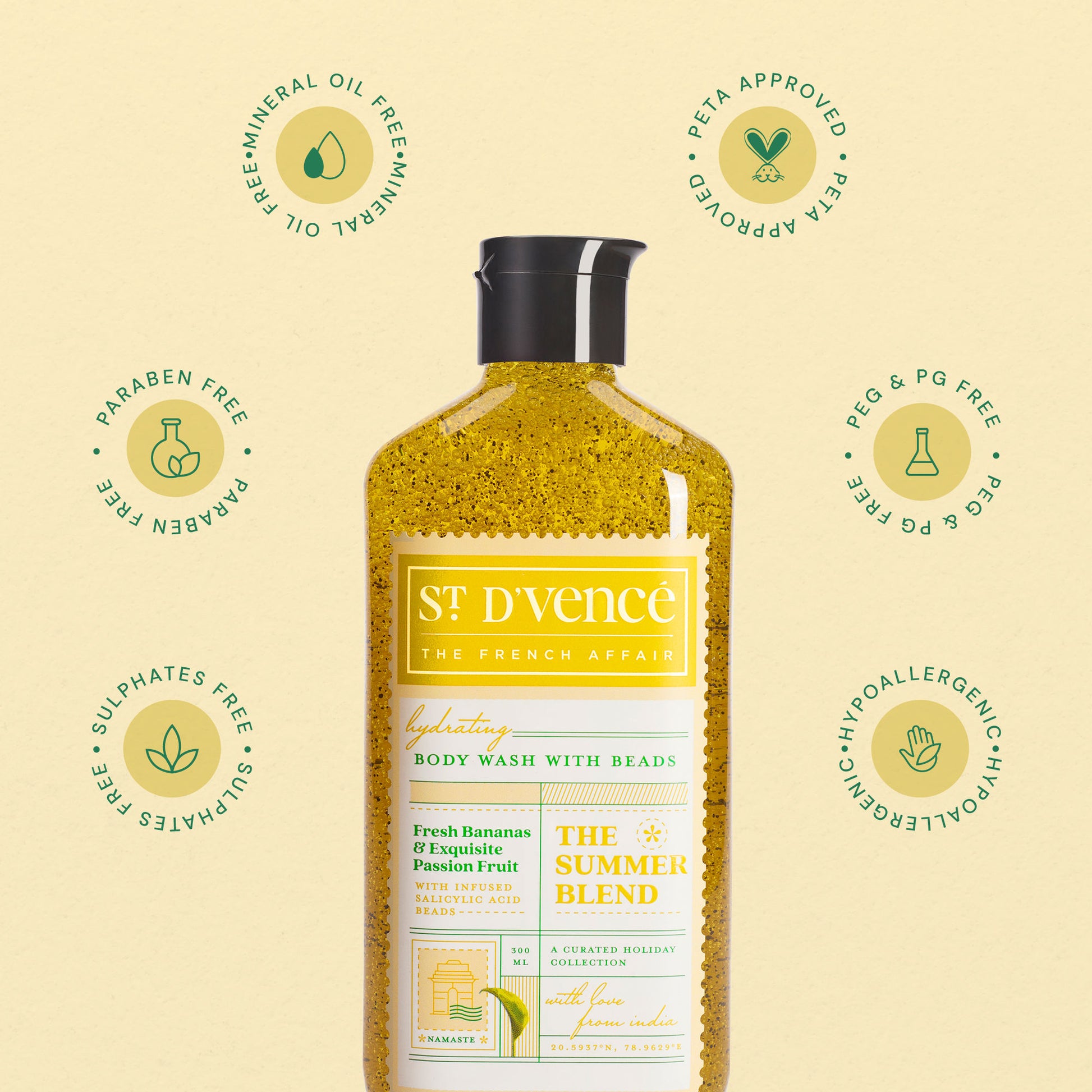 St. D'vencé The Summer Blend Body Wash With Salicylic Acid Beads