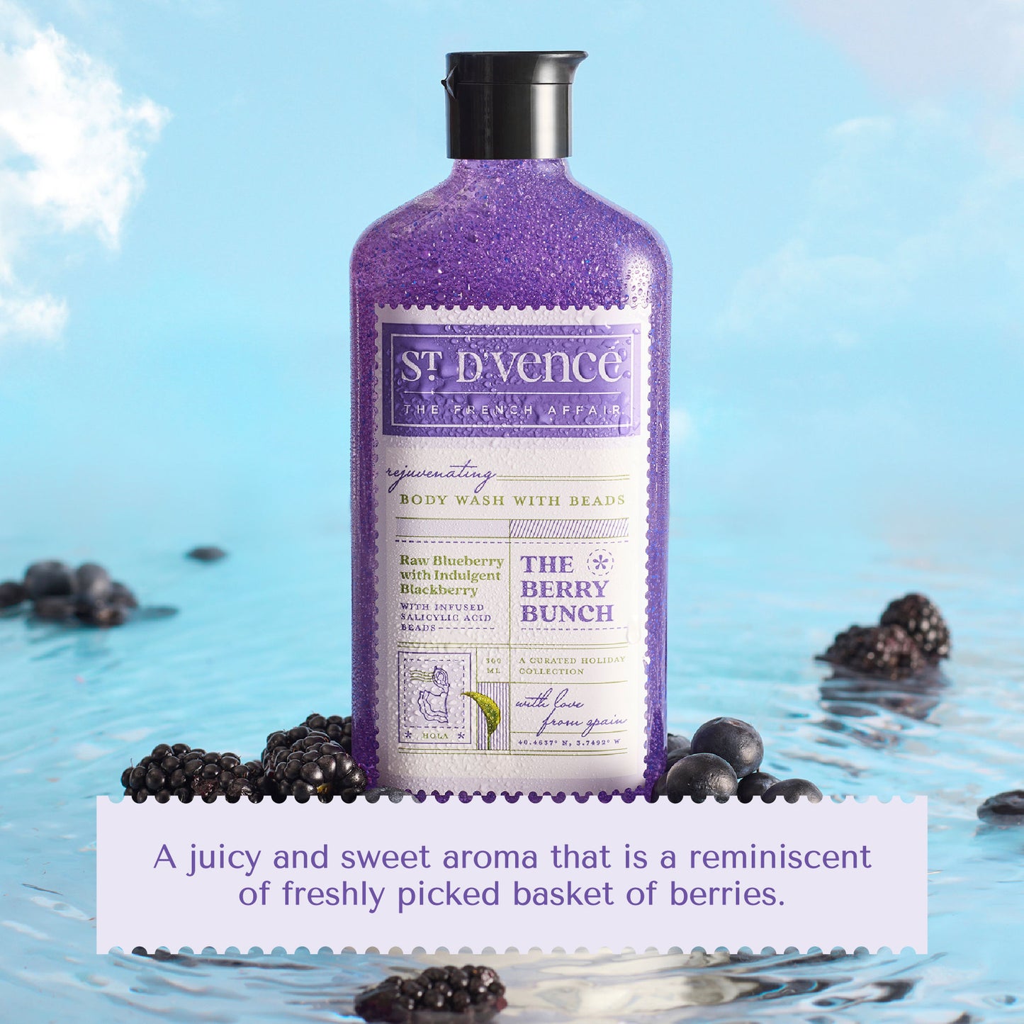 St. D'vencé The Berry Bunch Body Wash With Salicylic Acid Beads