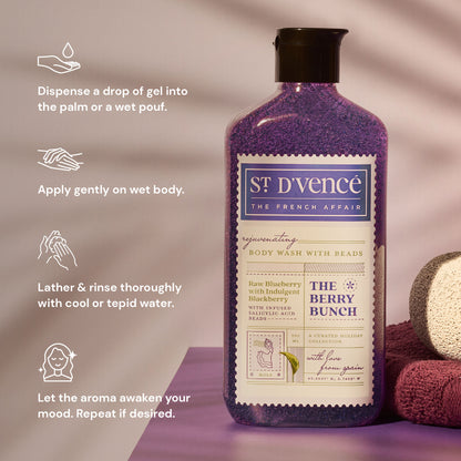 St. D'vencé The Berry Bunch Body Wash With Salicylic Acid Beads
