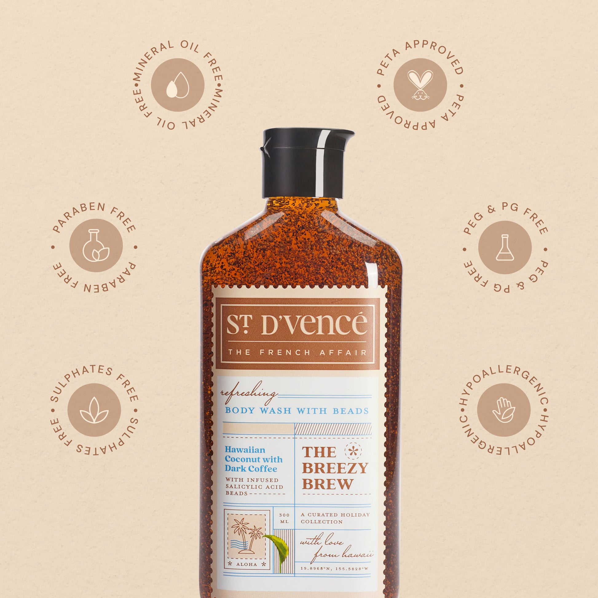 St. D'vencé The Breezy Brew Body Wash With Salicylic Acid Beads