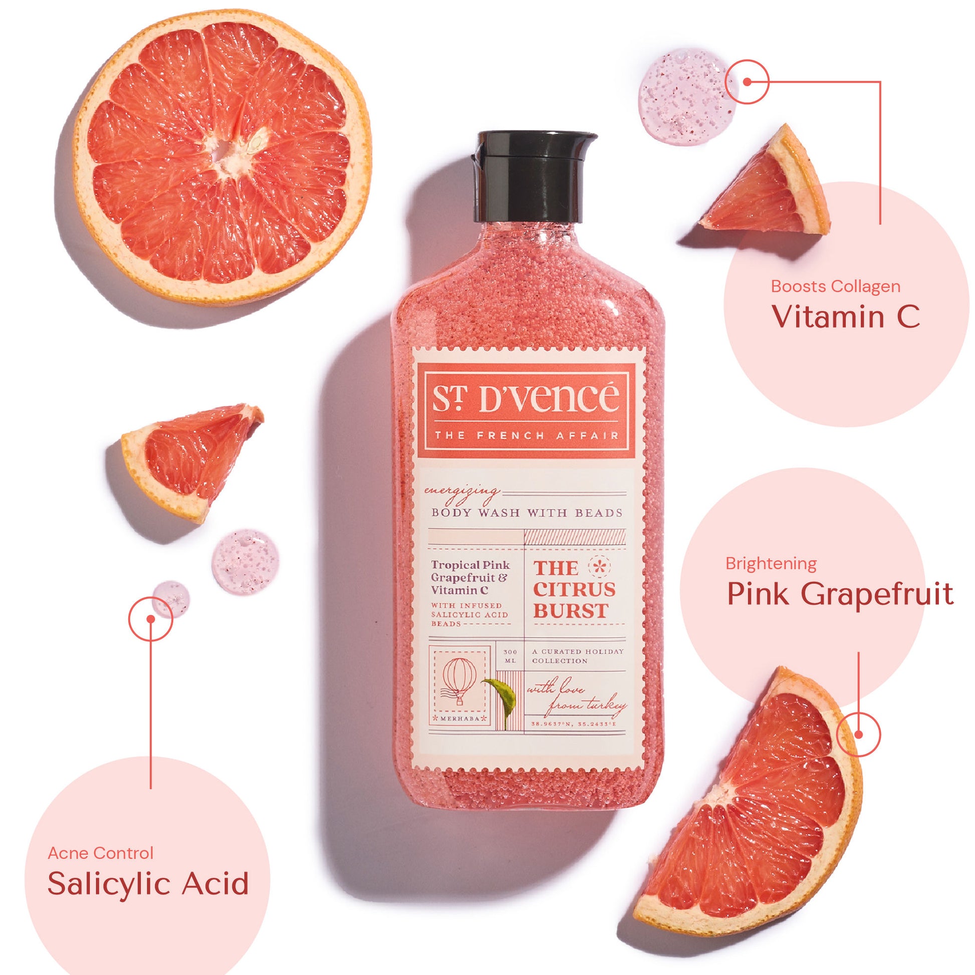 St. D'vencé The Citrus Burst Body Wash With Salicylic Acid Beads