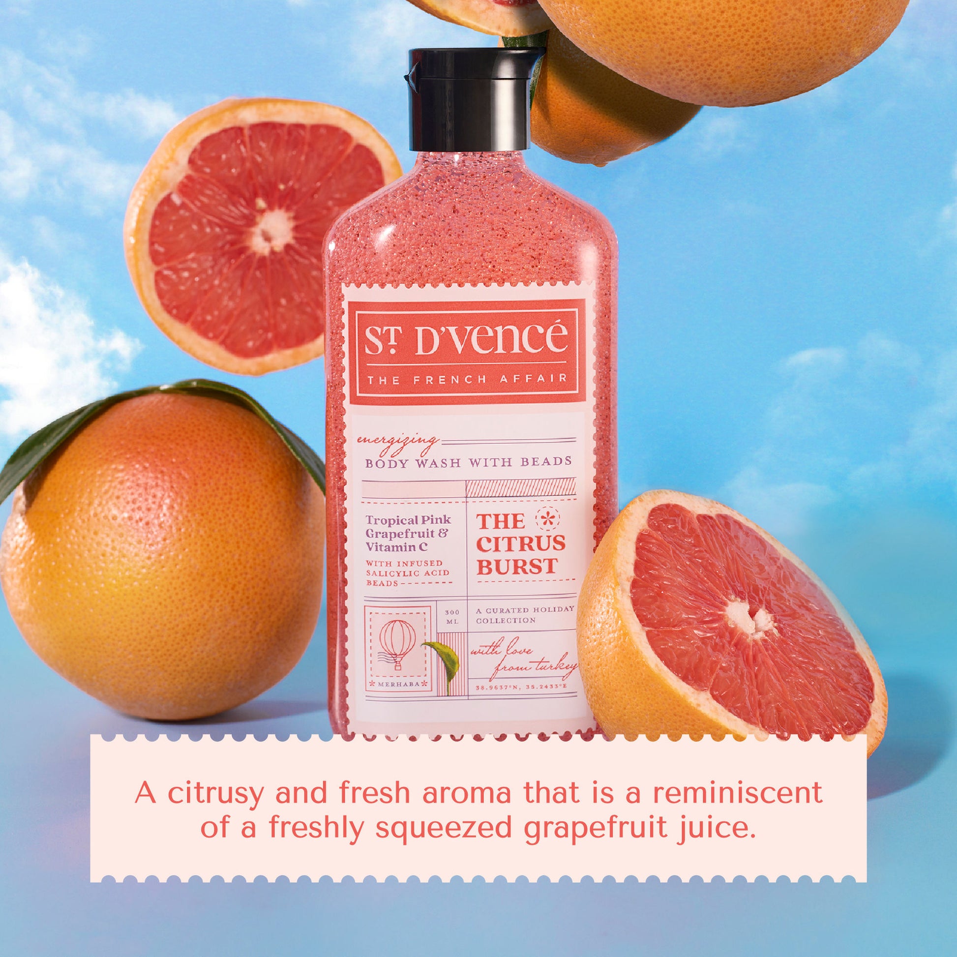 St. D'vencé The Citrus Burst Body Wash With Salicylic Acid Beads