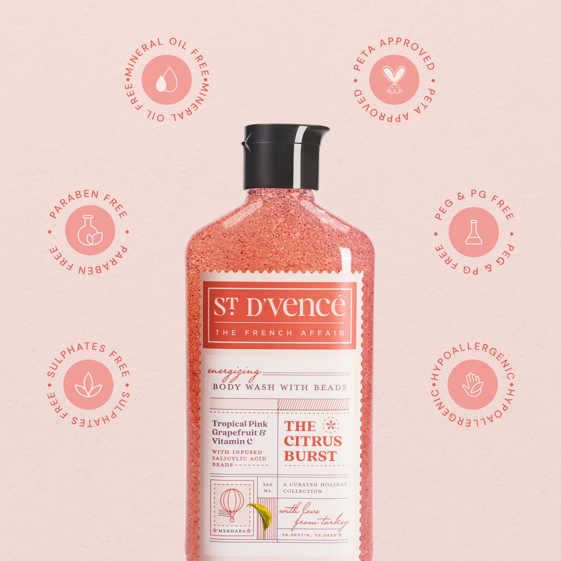 St. D'vencé The Citrus Burst Body Wash With Salicylic Acid Beads