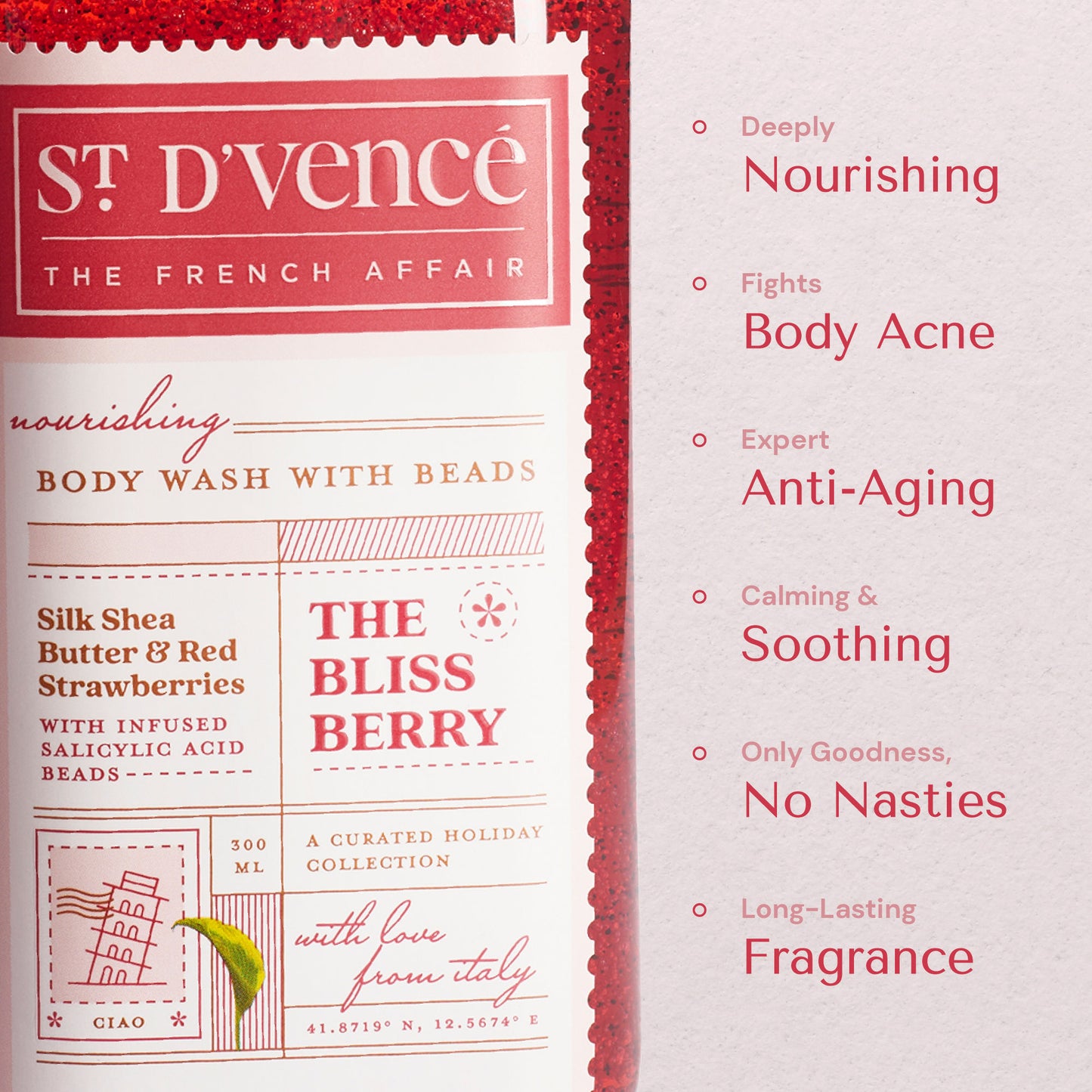 St. D'vencé The Bliss Berry Body Wash With Salicylic Acid Beads