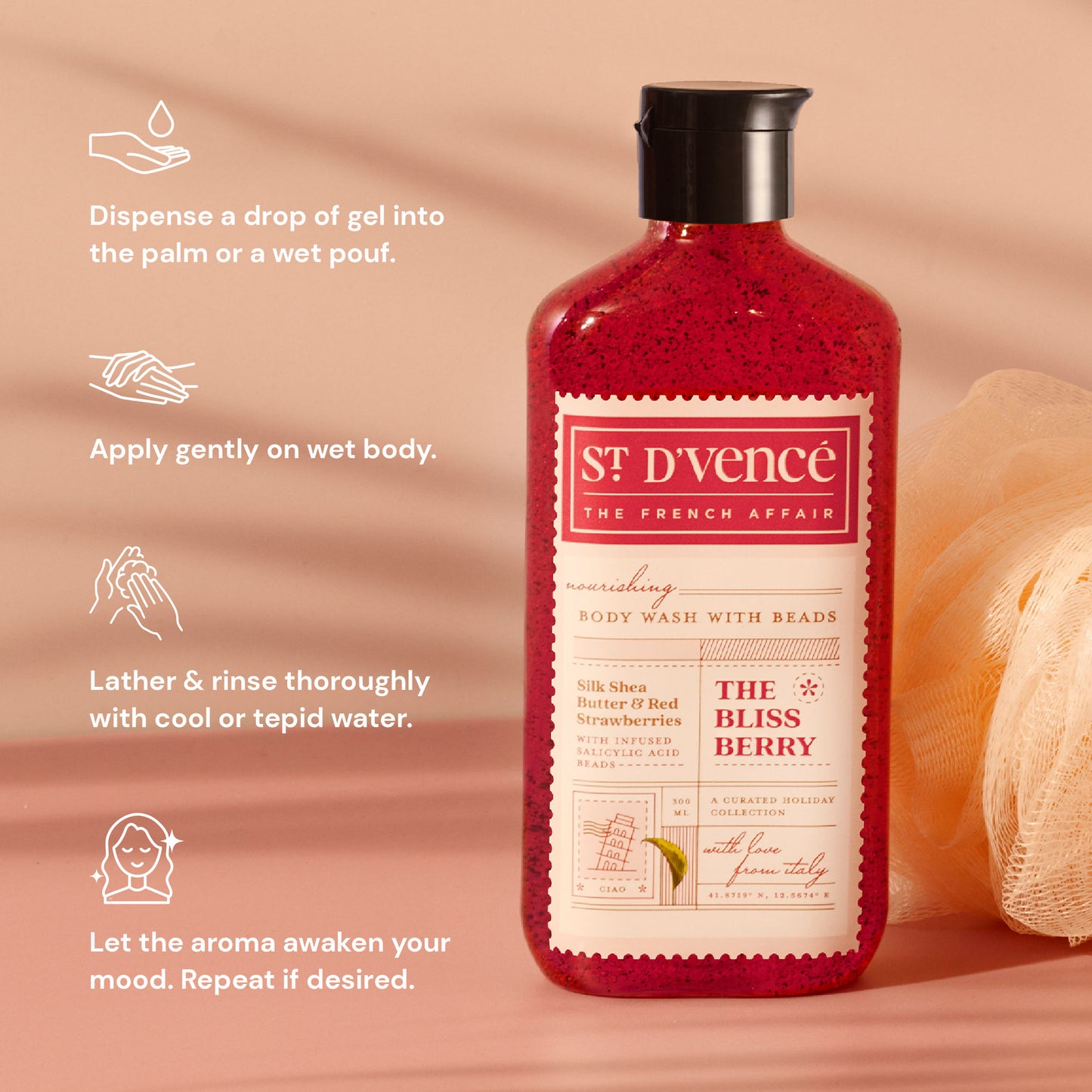 St. D'vencé The Bliss Berry Body Wash With Salicylic Acid Beads