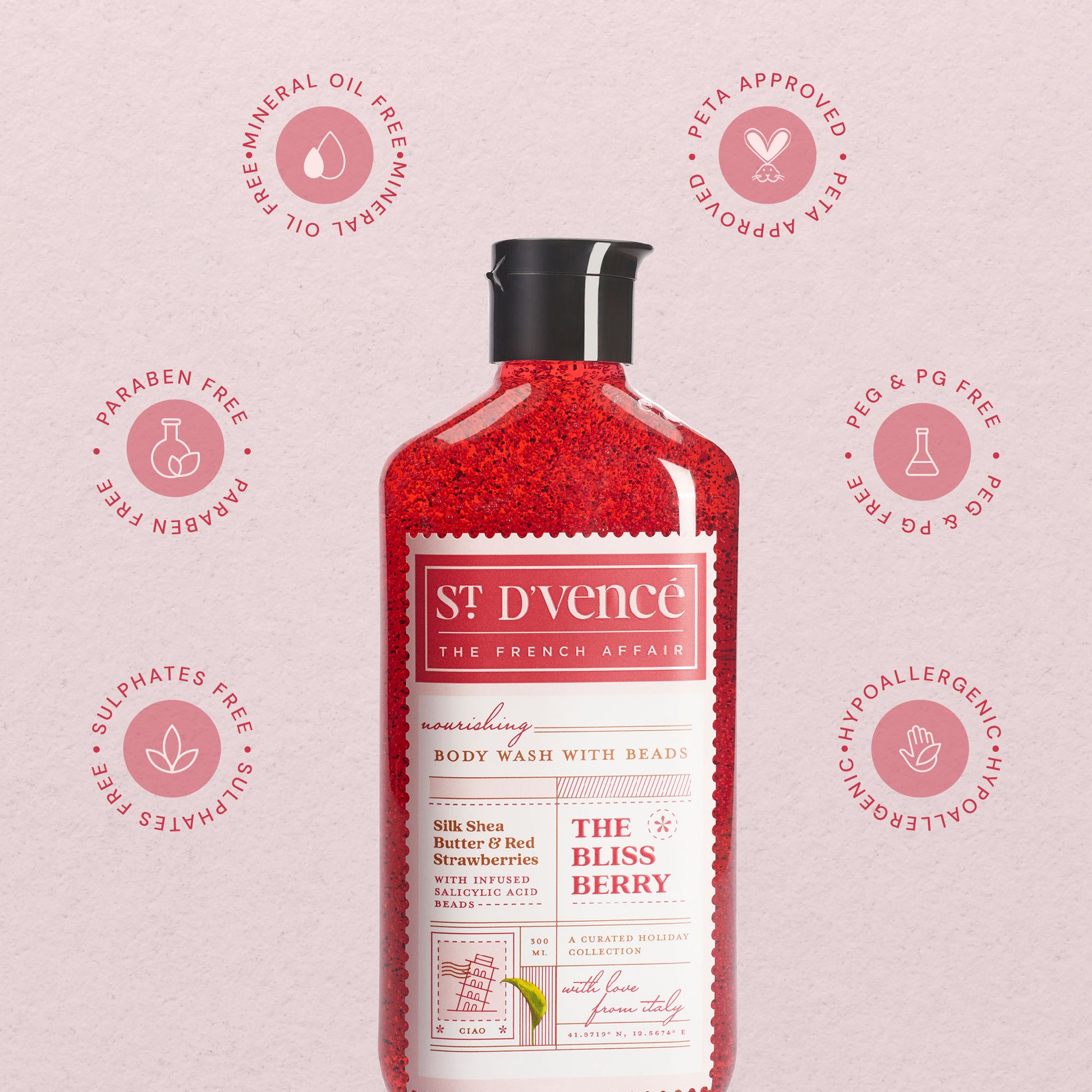 St. D'vencé The Bliss Berry Body Wash With Salicylic Acid Beads