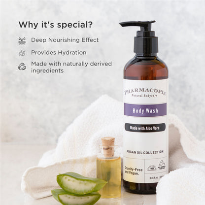 Kimirica Pharmacopia Argan Oil & Aloe Vera Organic Body Wash, 100% Vegan And Paraben Free