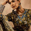 Dhiyona IE Women Floral Printed Regular Pure Cotton Kurta with Trousers & With Dupatta