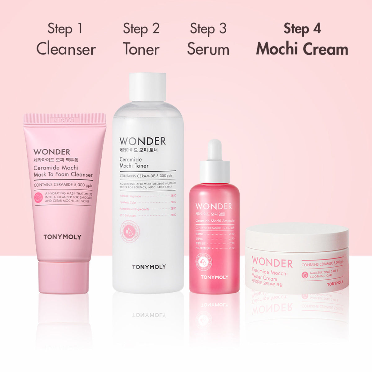 TONYMOLY Korean Wonder Ceramide Mochi Water Cream-Gel Moisturiser with Aloe to Hydrate Dry Skin