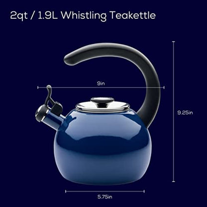 Circulon Enamel On Steel Whistling Tea Kettle
