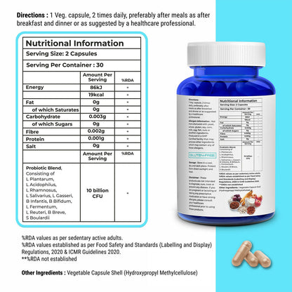 Biovitalia Organics Probiotics Capsules For Men & Women