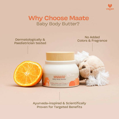 Maate Baby Body Butter Enriched with Pure Kokum Butter and Saffron Oil - Indyancart