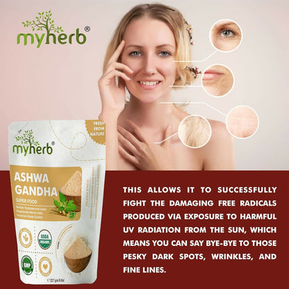 Myherb Pure Natural Organic Ashwagandha Powder