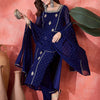Dhiyona SN Women's Zari Sequence Thread Embroidered Straight Kurta With Trousers & Dupatta